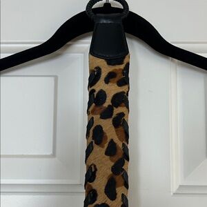 Leopard Print Haircalf Belt